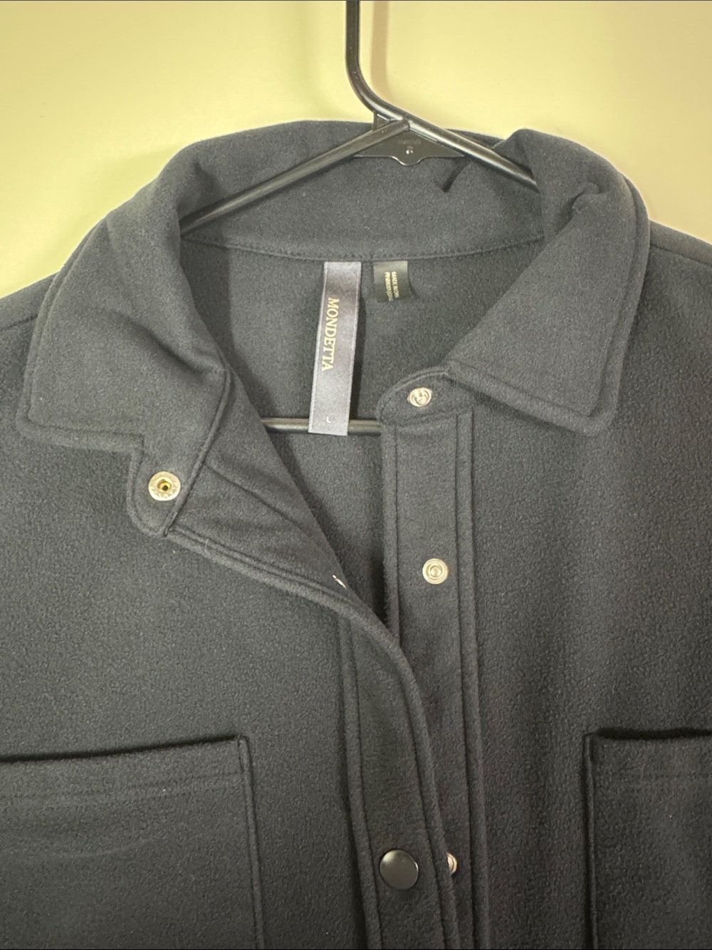 Mondetta Women’s Black Shacket with Snap Buttons